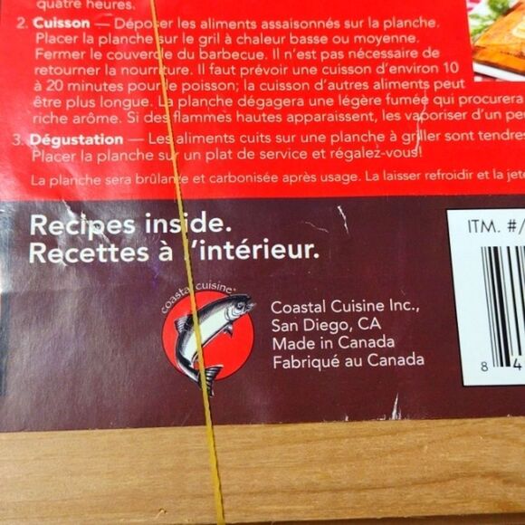 NEW Coastal Cuisine Cedar Grill Plank Set of 6 - Picture 6 of 8